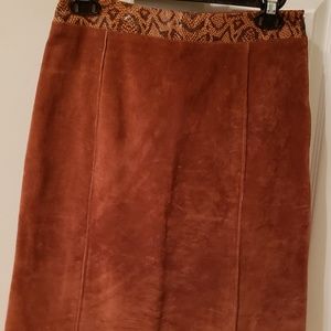 SAKS FIFTH AVE SUEDE WOMENS SKIRT